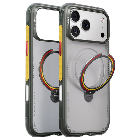 Калъф MagSafe за Apple iPhone 18 Pro / 17 Pro, Torras, Ostand Q3 Air Football, Сив