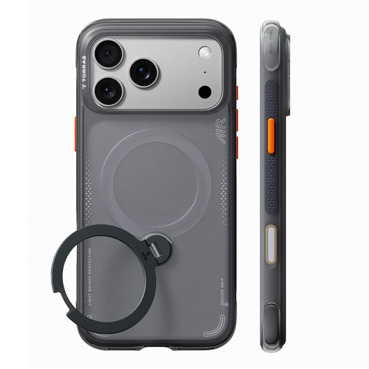 Калъф MagSafe за Apple iPhone 18 Pro / 17 Pro, Torras, Ostand Q3 Air, Сив