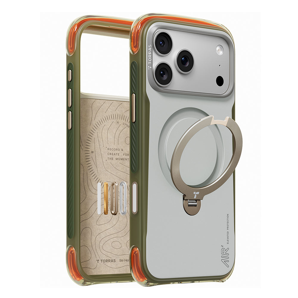 Калъф MagSafe за Apple iPhone 18 Pro / 17 Pro, Torras, Ostand Q3 Air Pro, Бял