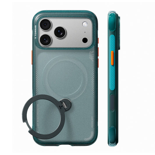 Калъф MagSafe за Apple iPhone 18 Pro / 17 Pro, Torras, Ostand Q3 Air, Зелен
