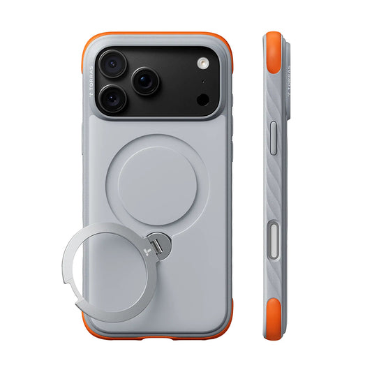 Калъф MagSafe за Apple iPhone 18 Pro / 17 Pro, Torras, Ostand Q3 Rugged, Бял