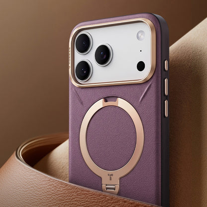 MagSafe Case for Apple iPhone 18 Pro / 17 Pro, Torras, QPRO Leather, Brown