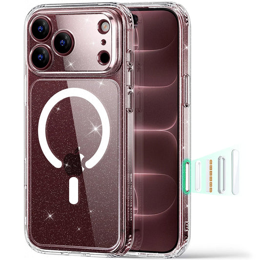 Калъф MagSafe за Apple iPhone 18 Pro, ESR, Classic Hybrid Shimmer, Прозрачен