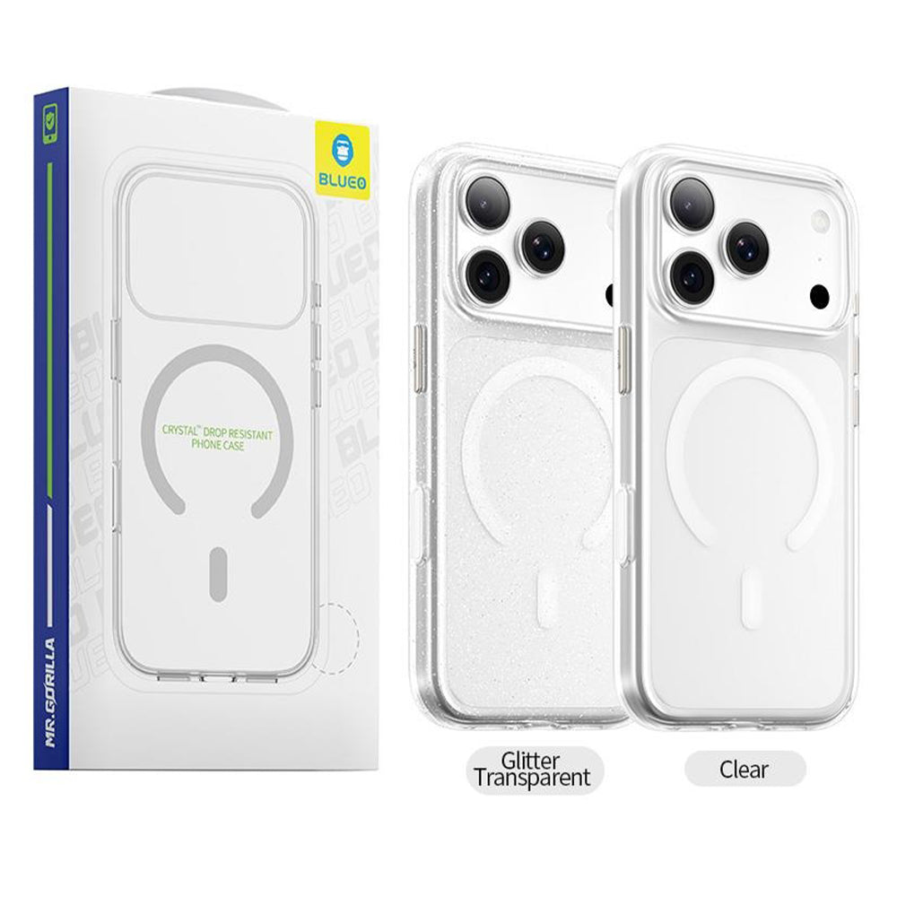Калъф MagSafe за Apple iPhone 18 Pro Max / 17 Pro Max, Blueo, Crystal Pro Anti-Drop, прозрачен