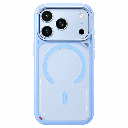 MagSafe Case for Apple iPhone 18 Pro Max / 17 Pro Max, Blueo, Heat Dissipation Stand, Satin Blue