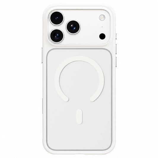 Калъф MagSafe за Apple iPhone 18 Pro Max / 17 Pro Max, Blueo, щадящ кожата, против изпускане, сатенено бял