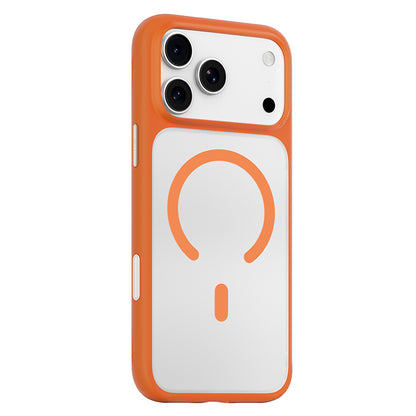 Калъф MagSafe за Apple iPhone 18 Pro Max / 17 Pro Max, Blueo, щадящ кожата, против изпускане, сатенено оранжево