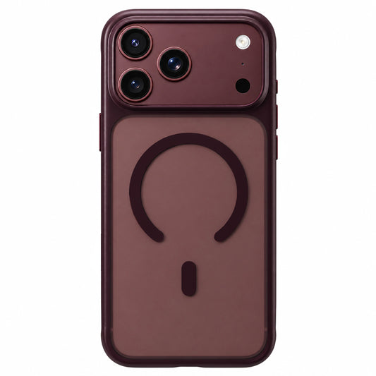 Калъф MagSafe за Apple iPhone 18 Pro Max / 17 Pro Max, Blueo, щадящ кожата, против изпускане, сатенено бордо