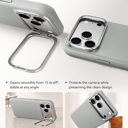 Калъф MagSafe за Apple iPhone 18 Pro Max / 17 Pro Max, ESR, Atelier с поставка, Сив