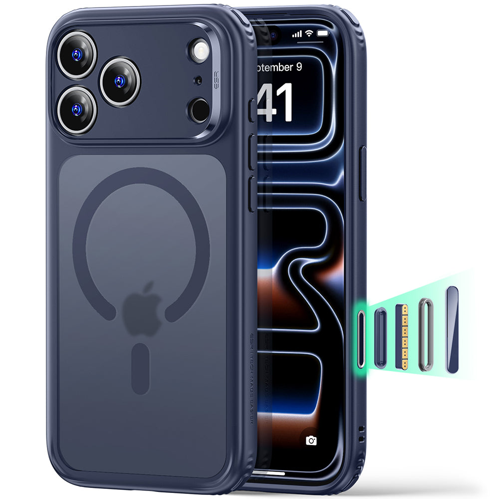 MagSafe Case for Apple iPhone 18 Pro Max / 17 Pro Max, ESR, Classic Hybrid, Satin Blue