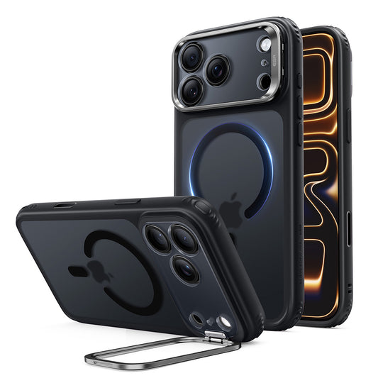 Калъф MagSafe за Apple iPhone 18 Pro Max / 17 Pro Max, ESR, Classic Hybrid Kickstand, Черен сатен
