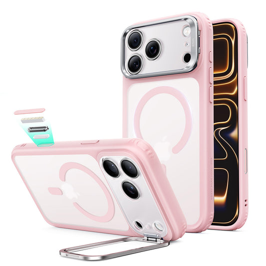 Калъф MagSafe за Apple iPhone 18 Pro Max / 17 Pro Max, ESR, Classic Hybrid Kickstand, Розов сатен