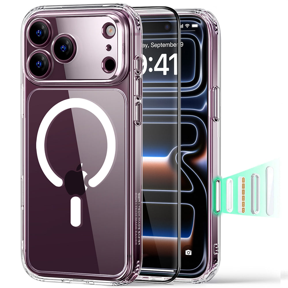 Калъф MagSafe за Apple iPhone 18 Pro Max / 17 Pro Max, ESR, Classic Hybrid с протектор за екран, прозрачен