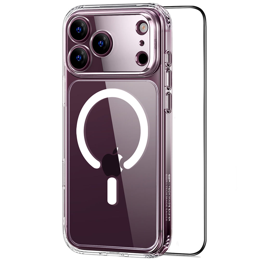 Калъф MagSafe за Apple iPhone 18 Pro Max / 17 Pro Max, ESR, Classic Hybrid с протектор за екран, прозрачен
