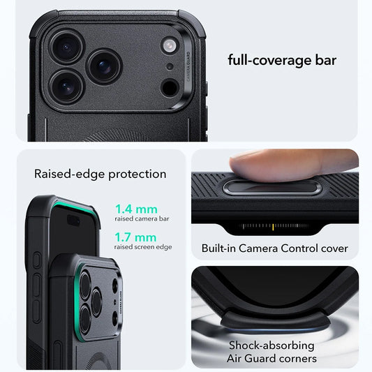 Калъф MagSafe за Apple iPhone 18 Pro Max / 17 Pro Max, ESR, Cyber, Черен