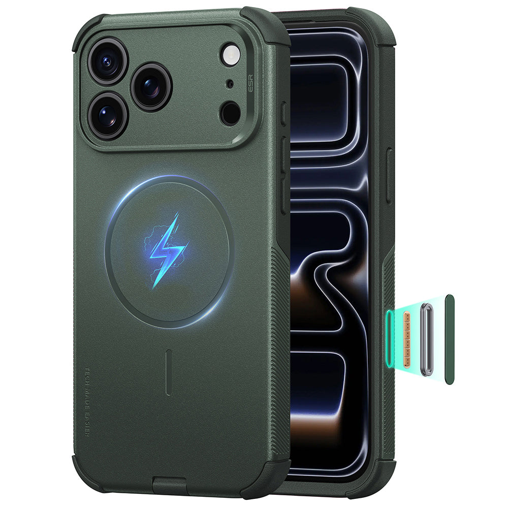Калъф MagSafe за Apple iPhone 18 Pro Max / 17 Pro Max, ESR, Cyber, Зелен