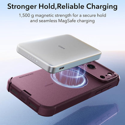 MagSafe Case for Apple iPhone 18 Pro Max / 17 Pro Max, ESR, Cyber, Dark Satin Burgundy