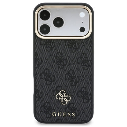 Калъф MagSafe за Apple iPhone 18 Pro Max / 17 Pro Max, Guess, 4G Cardslot & Big Strap, черен