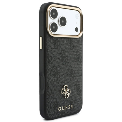 Калъф MagSafe за Apple iPhone 18 Pro Max / 17 Pro Max, Guess, 4G Cardslot & Big Strap, черен
