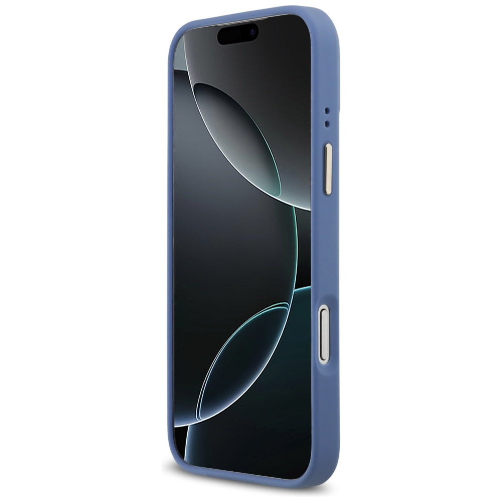 Калъф MagSafe за Apple iPhone 18 Pro Max / 17 Pro Max, Guess, 4G Strass Logo, синя