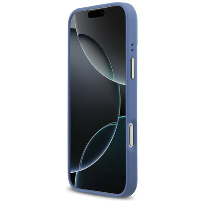 Калъф MagSafe за Apple iPhone 18 Pro Max / 17 Pro Max, Guess, 4G Strass Logo, синя
