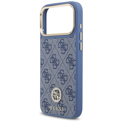 Калъф MagSafe за Apple iPhone 18 Pro Max / 17 Pro Max, Guess, 4G Strass Logo, синя