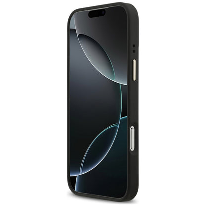 Калъф MagSafe за Apple iPhone 18 Pro Max / 17 Pro Max, Guess, 4G Strass Logo, черен