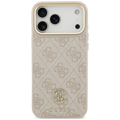 Калъф MagSafe за Apple iPhone 18 Pro Max / 17 Pro Max, Guess, 4G Strass Logo, розов
