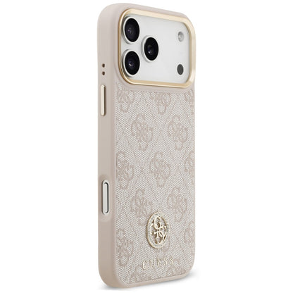 Калъф MagSafe за Apple iPhone 18 Pro Max / 17 Pro Max, Guess, 4G Strass Logo, розов