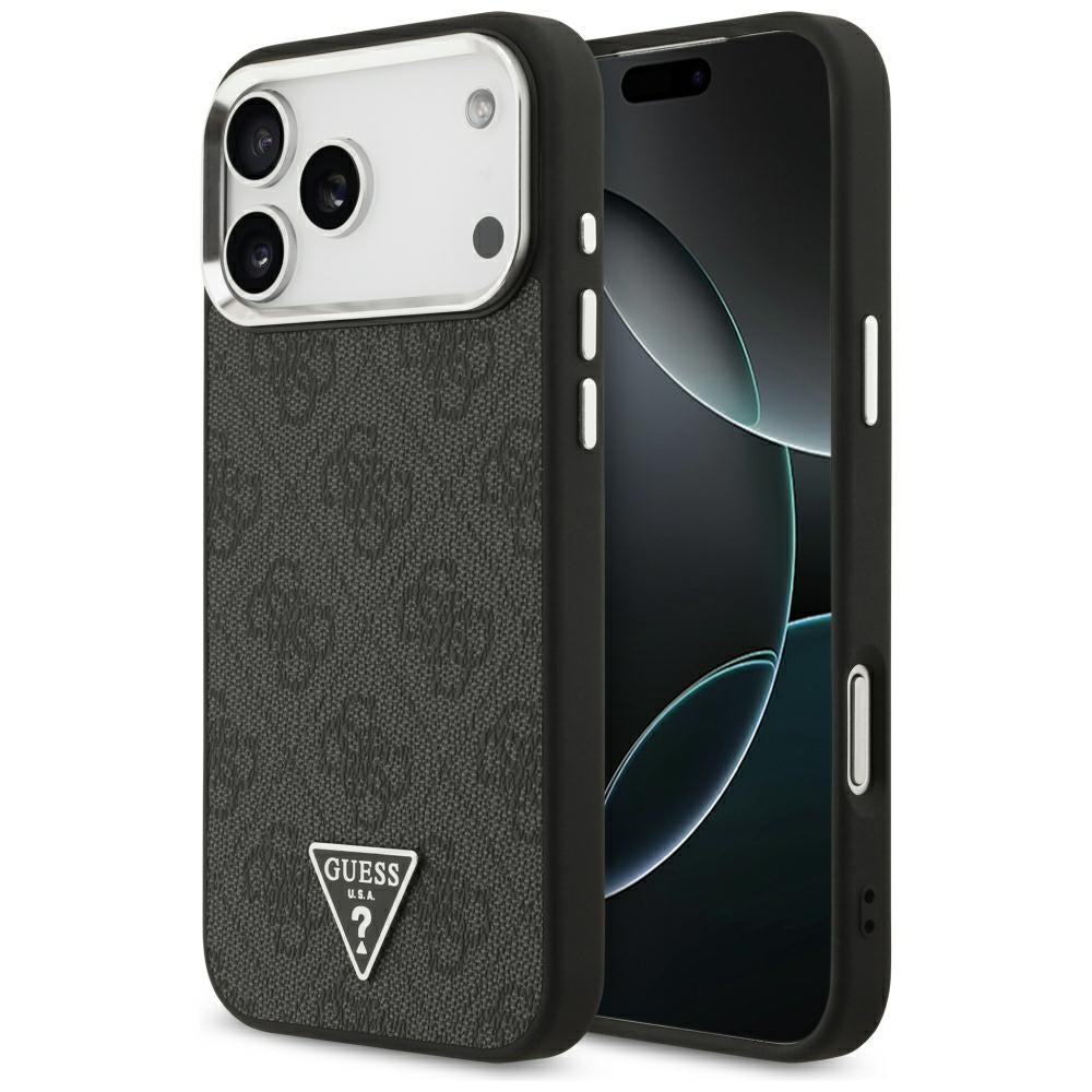 Калъф MagSafe за Apple iPhone 18 Pro Max / 17 Pro Max, Guess, 4G Triangle Logo, Черен