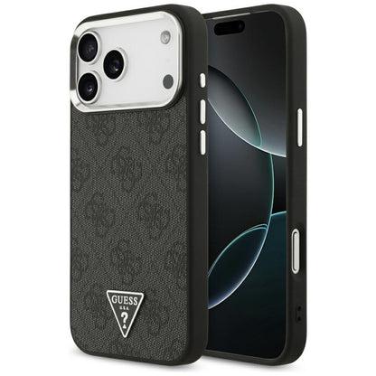 Калъф MagSafe за Apple iPhone 18 Pro Max / 17 Pro Max, Guess, 4G Triangle Logo, Черен