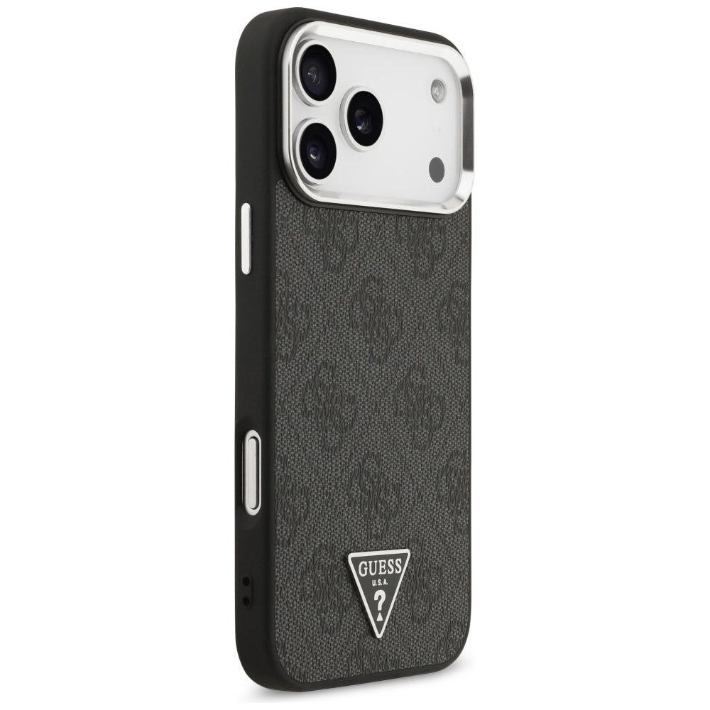 Калъф MagSafe за Apple iPhone 18 Pro Max / 17 Pro Max, Guess, 4G Triangle Logo, Черен
