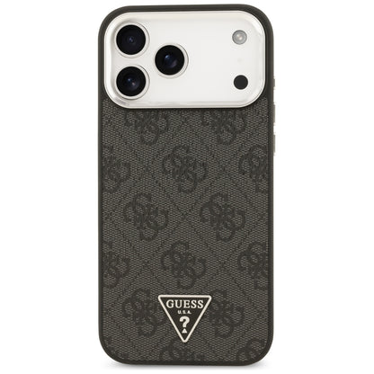 Калъф MagSafe за Apple iPhone 18 Pro Max / 17 Pro Max, Guess, 4G Triangle Logo, Черен