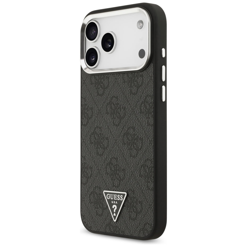 Калъф MagSafe за Apple iPhone 18 Pro Max / 17 Pro Max, Guess, 4G Triangle Logo, Черен