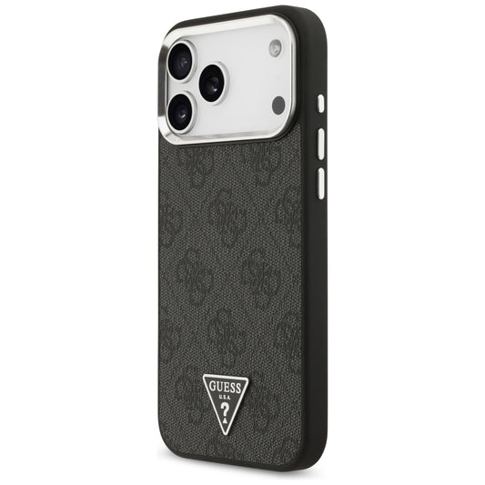 Калъф MagSafe за Apple iPhone 18 Pro Max / 17 Pro Max, Guess, 4G Triangle Logo, Черен
