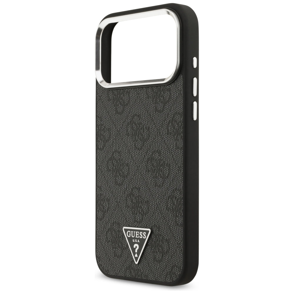 Калъф MagSafe за Apple iPhone 18 Pro Max / 17 Pro Max, Guess, 4G Triangle Logo, Черен