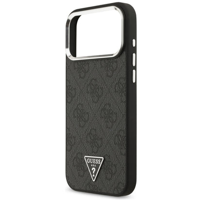 Калъф MagSafe за Apple iPhone 18 Pro Max / 17 Pro Max, Guess, 4G Triangle Logo, Черен