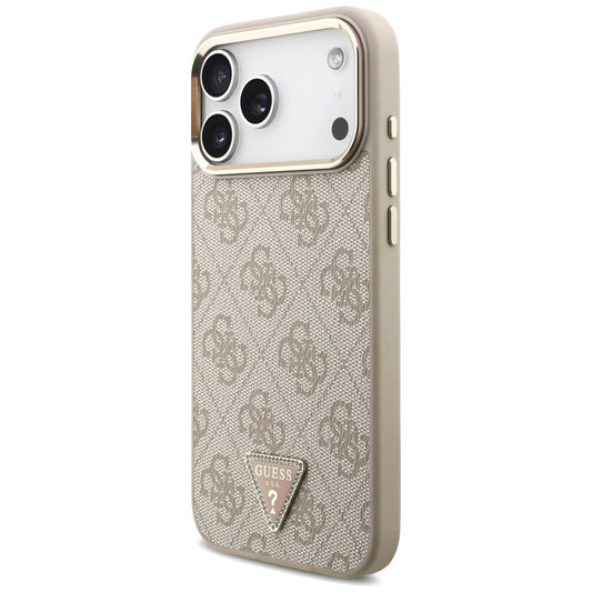 Калъф MagSafe за Apple iPhone 18 Pro Max / 17 Pro Max, Guess, 4G Triangle Logo, Розов