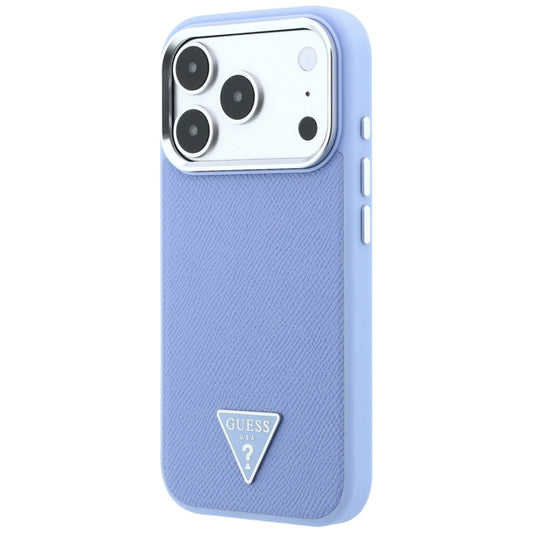 Калъф MagSafe за Apple iPhone 18 Pro Max / 17 Pro Max, Guess, Grained Triangle Logo, Bleu