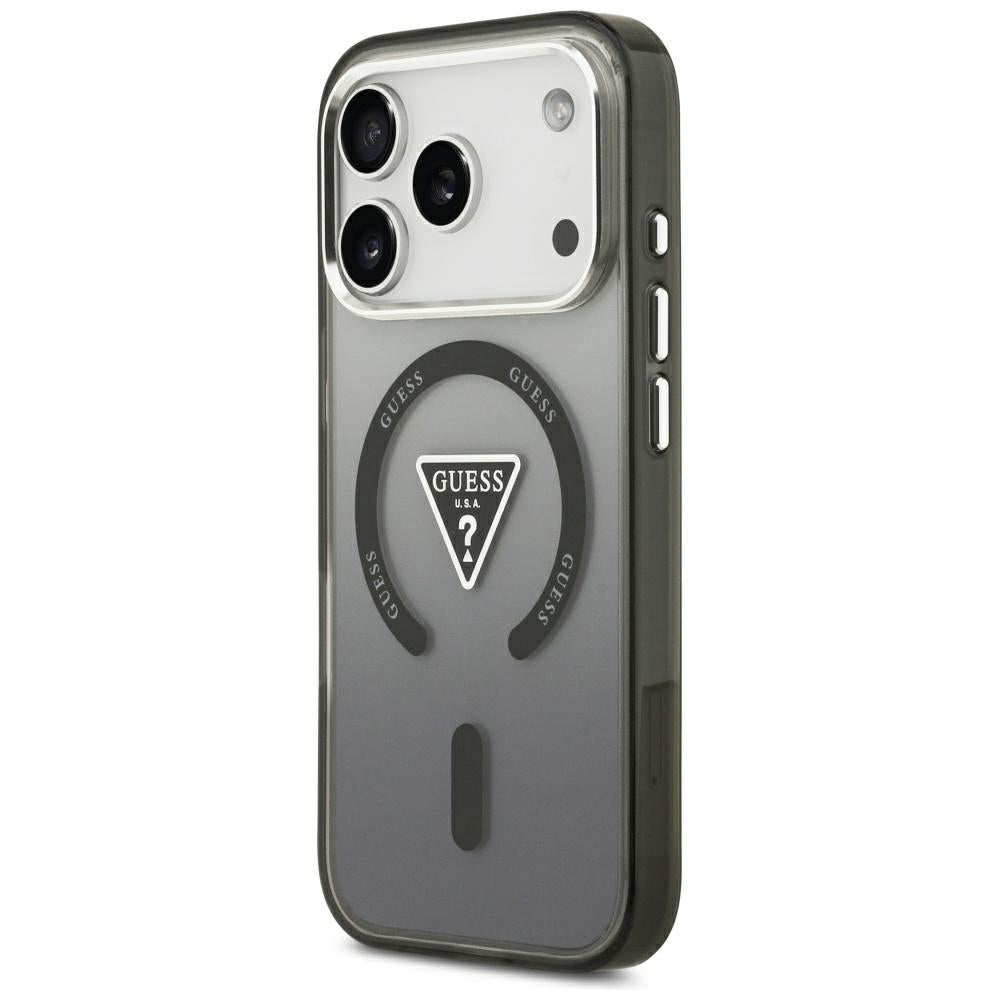 Калъф MagSafe за Apple iPhone 18 Pro Max / 17 Pro Max, Guess, IML Gradient Triangle Logo, черен