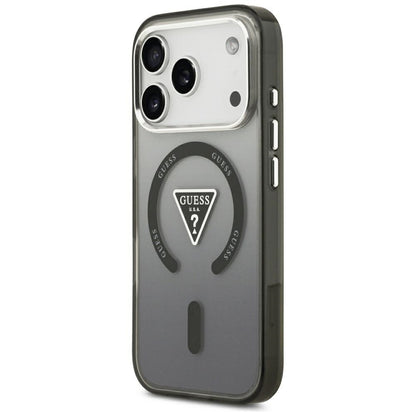 Калъф MagSafe за Apple iPhone 18 Pro Max / 17 Pro Max, Guess, IML Gradient Triangle Logo, черен