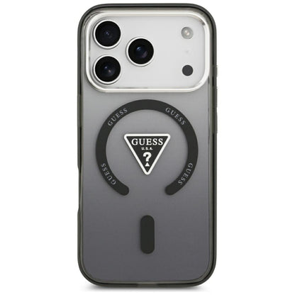Калъф MagSafe за Apple iPhone 18 Pro Max / 17 Pro Max, Guess, IML Gradient Triangle Logo, черен