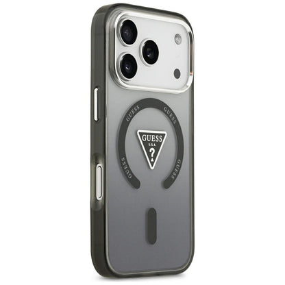 Калъф MagSafe за Apple iPhone 18 Pro Max / 17 Pro Max, Guess, IML Gradient Triangle Logo, черен