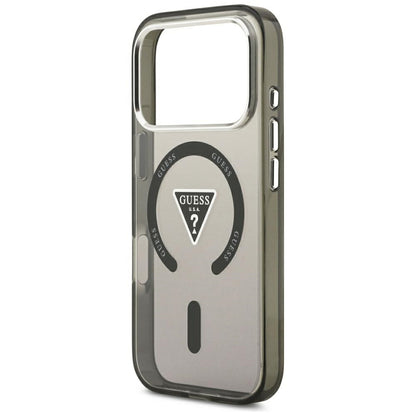 Калъф MagSafe за Apple iPhone 18 Pro Max / 17 Pro Max, Guess, IML Gradient Triangle Logo, черен