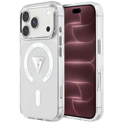 Калъф MagSafe за Apple iPhone 18 Pro Max / 17 Pro Max, Guess, IML Gradient Triangle Logo, прозрачен