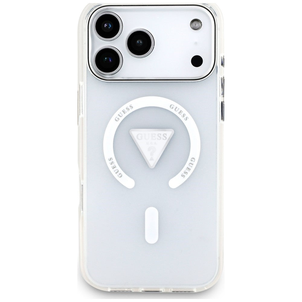 Калъф MagSafe за Apple iPhone 18 Pro Max / 17 Pro Max, Guess, IML Gradient Triangle Logo, прозрачен