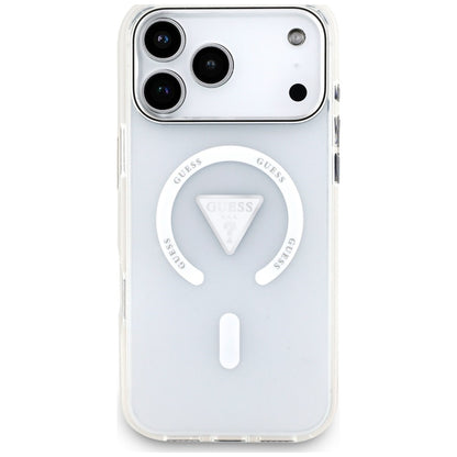 Калъф MagSafe за Apple iPhone 18 Pro Max / 17 Pro Max, Guess, IML Gradient Triangle Logo, прозрачен