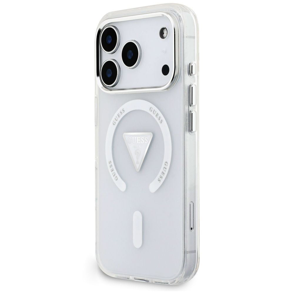 Калъф MagSafe за Apple iPhone 18 Pro Max / 17 Pro Max, Guess, IML Gradient Triangle Logo, прозрачен