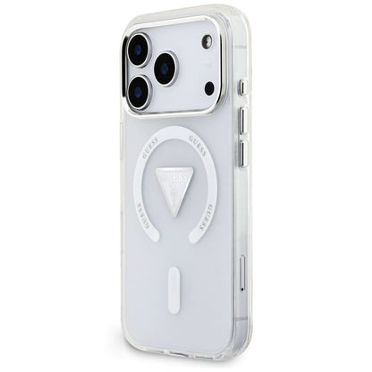 Калъф MagSafe за Apple iPhone 18 Pro Max / 17 Pro Max, Guess, IML Gradient Triangle Logo, прозрачен