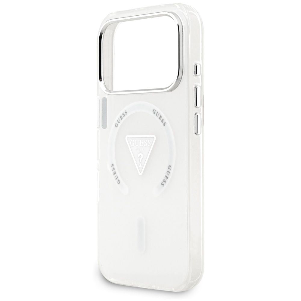 Калъф MagSafe за Apple iPhone 18 Pro Max / 17 Pro Max, Guess, IML Gradient Triangle Logo, прозрачен